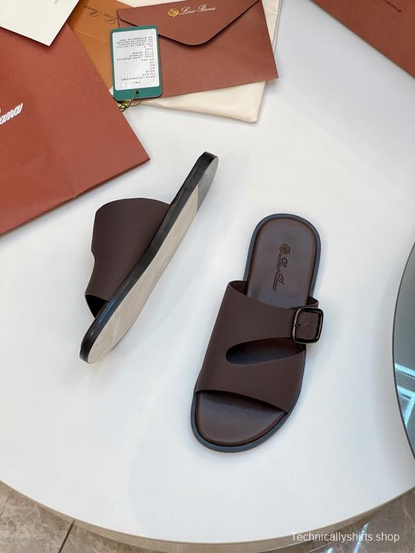 Loro Piana 2025/SS Men's Spring Summer Slippers with High-Quality Stitching and Comfortable Sole - AS00250