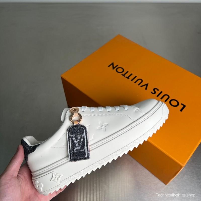 Louis Vuitton Takashi Murakami Time Out Cherry Blossom Flat Low-Top Sneakers - YC