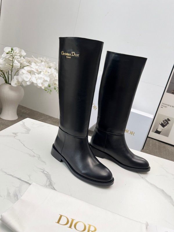 Dior 2025/SS Retro British Style Brogue New Knight Boots - LY00460