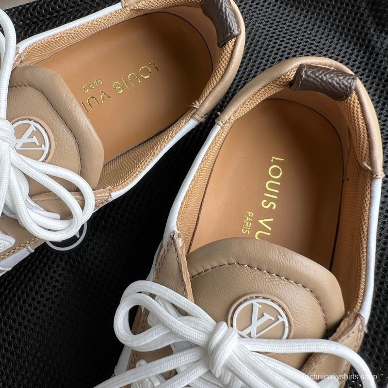 Lv Sneakerina 2025 SS Ballet Round Toe Lace-Up Low Top Lifestyle Casual Shoes - YC