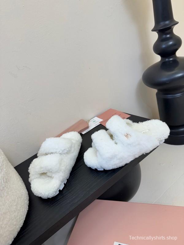 Miu Miu Spring/Summer 2025 Fur Slides - KFY00310