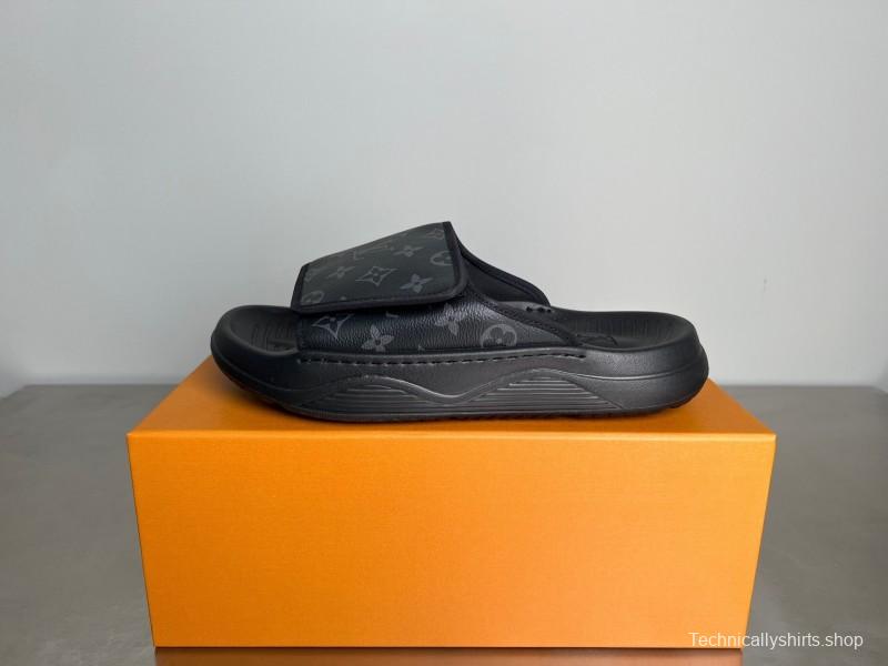 Louis Vuitton Miami Mule Slip-On Sandals with Hook-and-Loop Fastener - YC