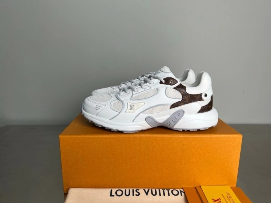 L v Olympia Round Toe Lace-Up Low Top Casual Lifestyle Shoes - YC