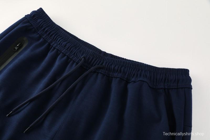 25/26 Barcelona 01 Royal Blue Hoodie Full Zipper Jacket+Long Pants