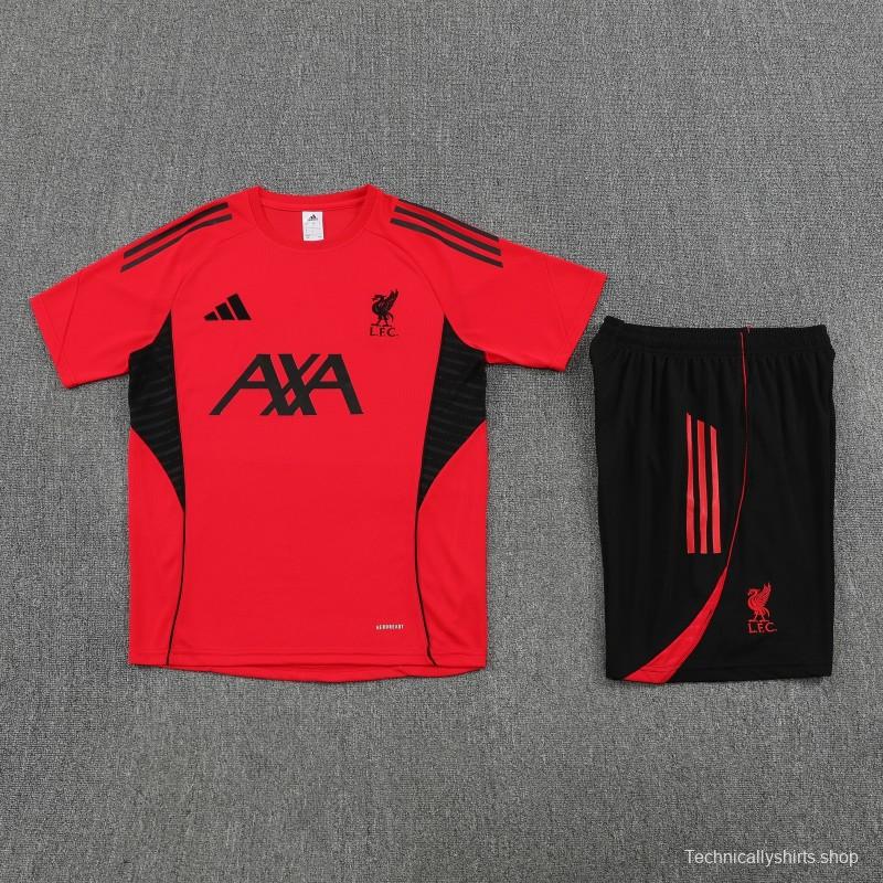 25/26 Liverpool Red Short Sleeve Jersey+Shorts