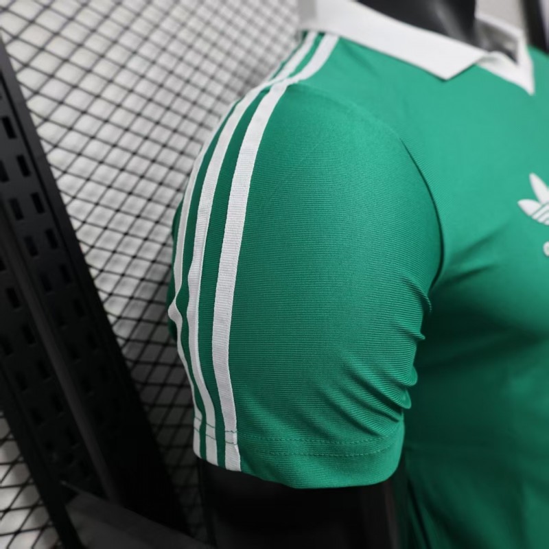 Player Version 2026 Mexico Retro Home Green with White Collar Jersey