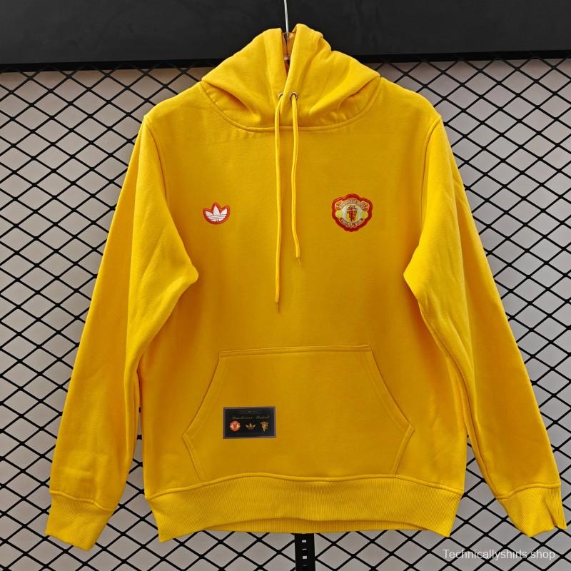 25/26 Manchester United Retro Embroidered Logo Hoodie 9 Colors