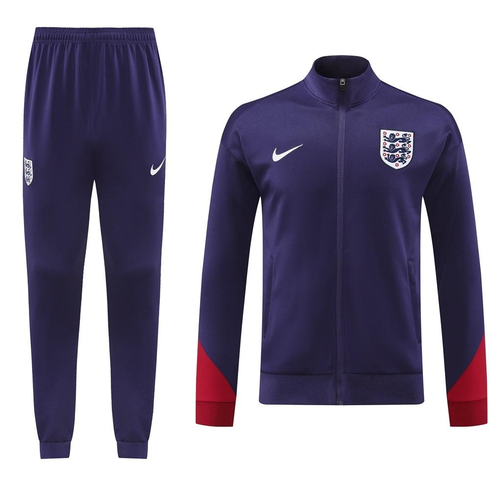 24/25  England Purple Full zipper Jacket Tracksuit+ long pants