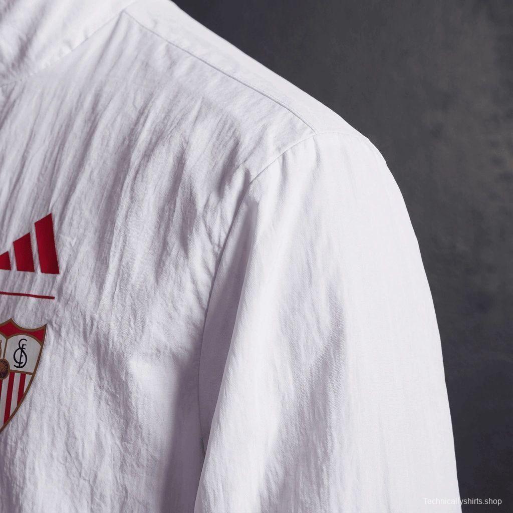 2026 Sevilla FC Red And White Reversible Full Zipper Jacket