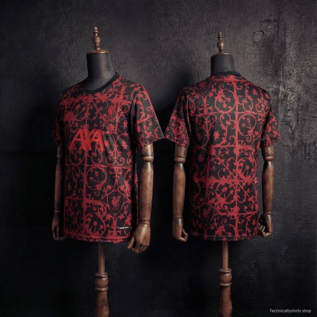 25/26 Liverpool Training Jersey Red And Black Jersey