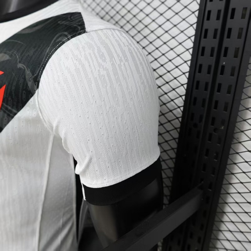 Player Version 26/27 Vasco da Gama Away White with Black Diagonal Sash Jersey