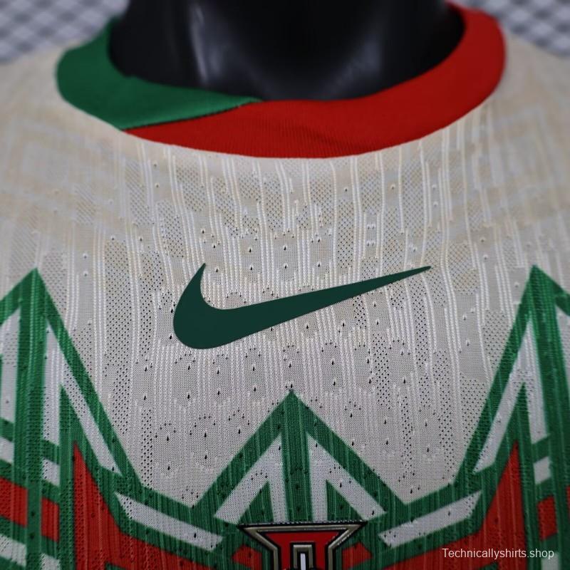 Player Version 2026 Portugal Cream with Geometric Tribal Pattern Special Edition  Jersey
