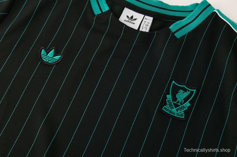 26/27  Liverpool  Black Short Sleeve+Soccer Shorts