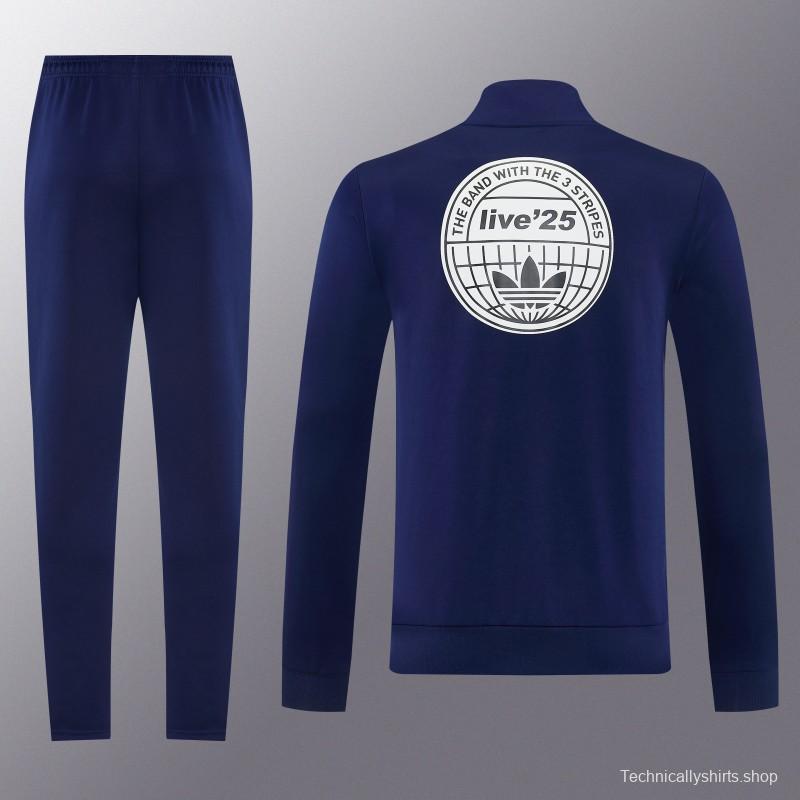 2026 Adidas Navy Blue Full Zipper Jacket + Long Pants
