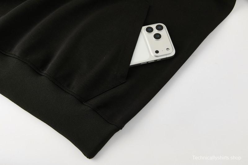 26/27 Manchester United Black Pullover Hooded Tracksuit + Long Pants