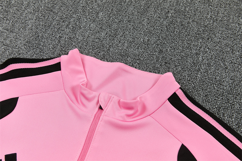 2026 Inter Miami CF Pink  Half Zipper Jacket Tracksuit + Black Long Pants