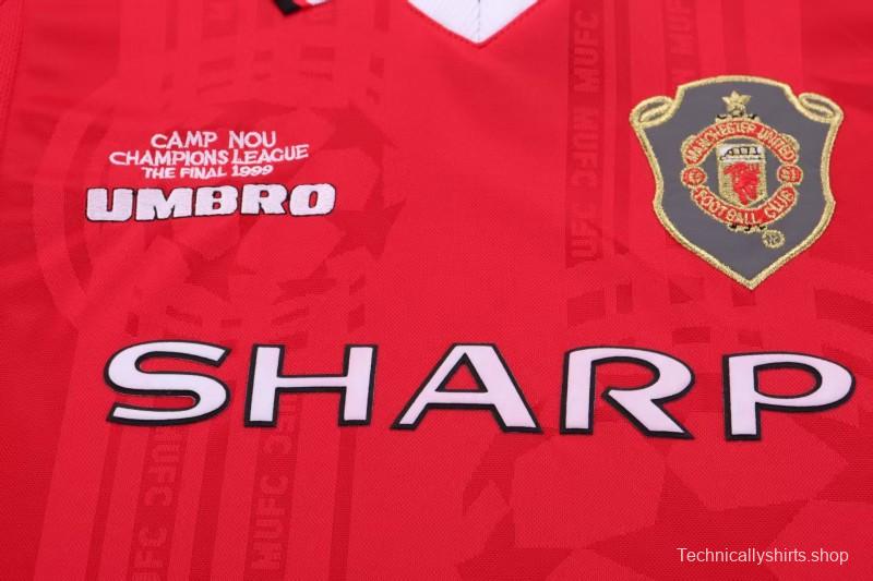Retro Kids 99/00 Manchester United Home Jersey