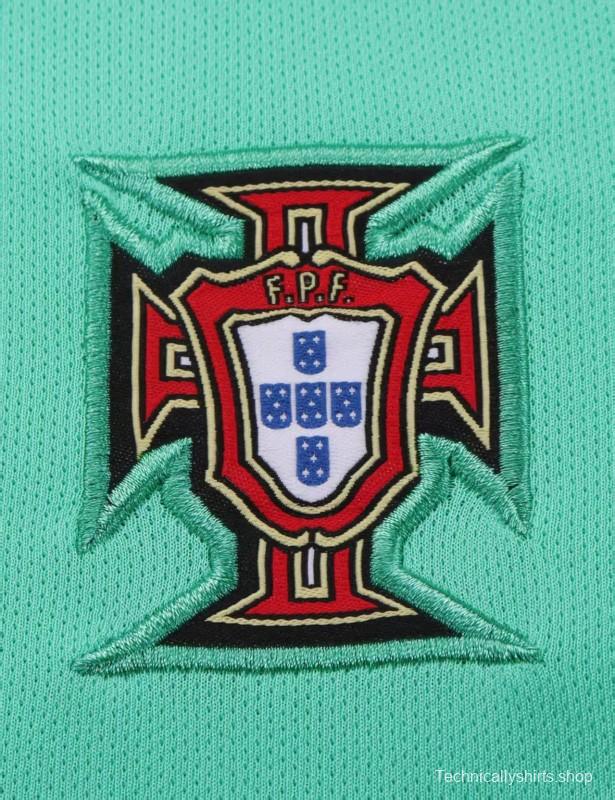 Retro Kids 2016 Portugal Away Green Jersey
