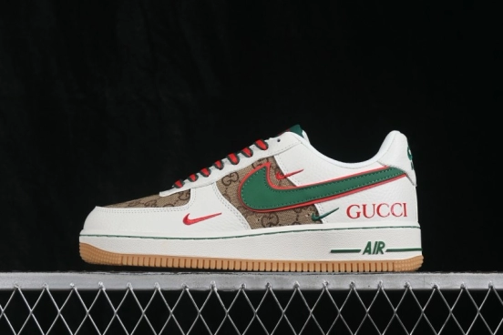 Nike Air Force 1 '07 Low x Collaboration Retro Basketball Sneakers with Full-Length Air Cushion - NH0601-600