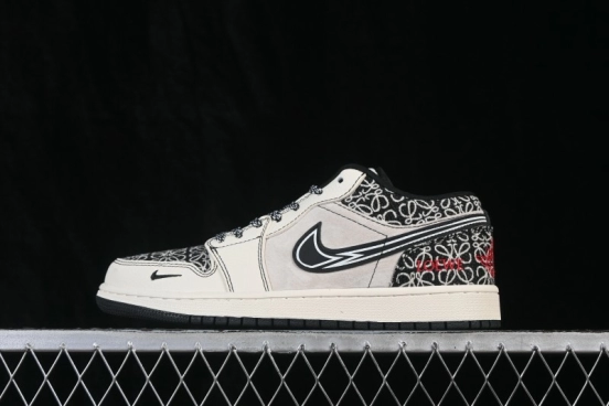 Nike Air Jordan 1 Low Retro Basketball Shoes with Premium Custom Detailing - LL8888-004