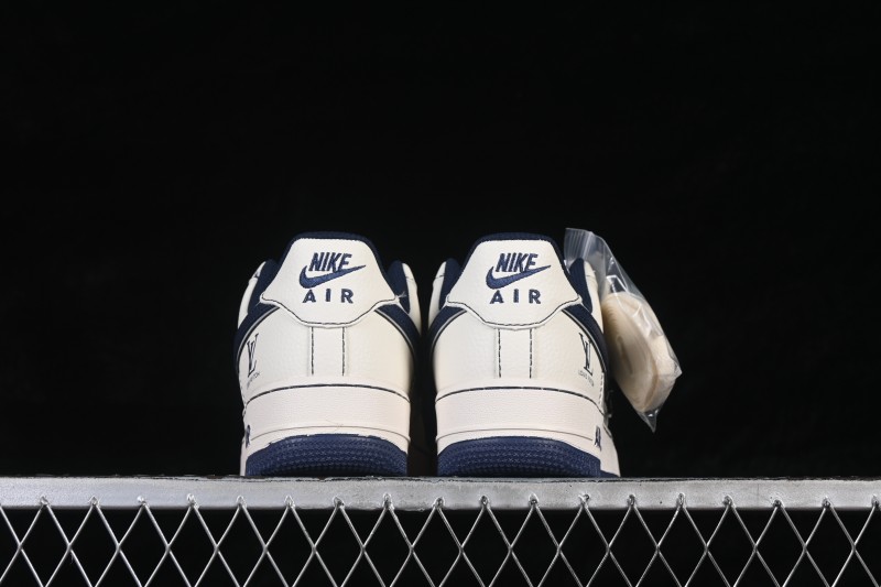 Nike Air Force 1 '07 Low Louis Vuitton Collaboration Deep Blue Classic Monogram Casual Sneakers - HH7518-078