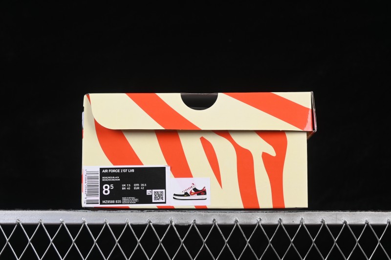 Nike Air Force 1 '07 Low Chinese New Year Limited Edition Red Black Contrast Low-Top Casual Skateboarding Shoes - MZ9588-835