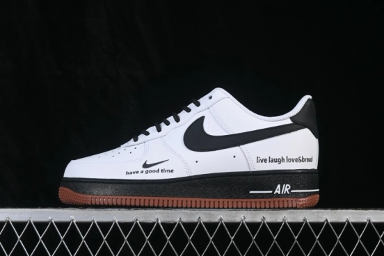 Nike Air Force 1 '07 Low Anime Style Classic Black and White Contrast Casual Sneakers - ZH0316-161