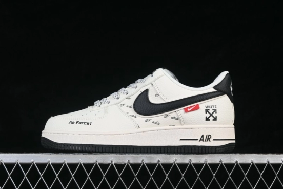 Nike Air Force 1 '07 Low Collaborative Edition Black Swoosh Casual Skateboarding Shoes - SM6668-117