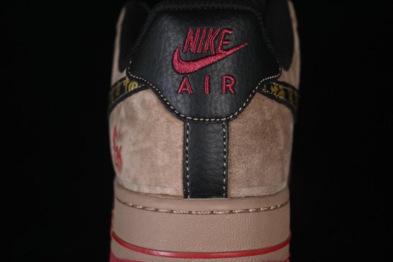 Nike Air Force 1 '07 Low Chinese New Year Limited Edition Red Suede Casual Sneakers - XD0028-009