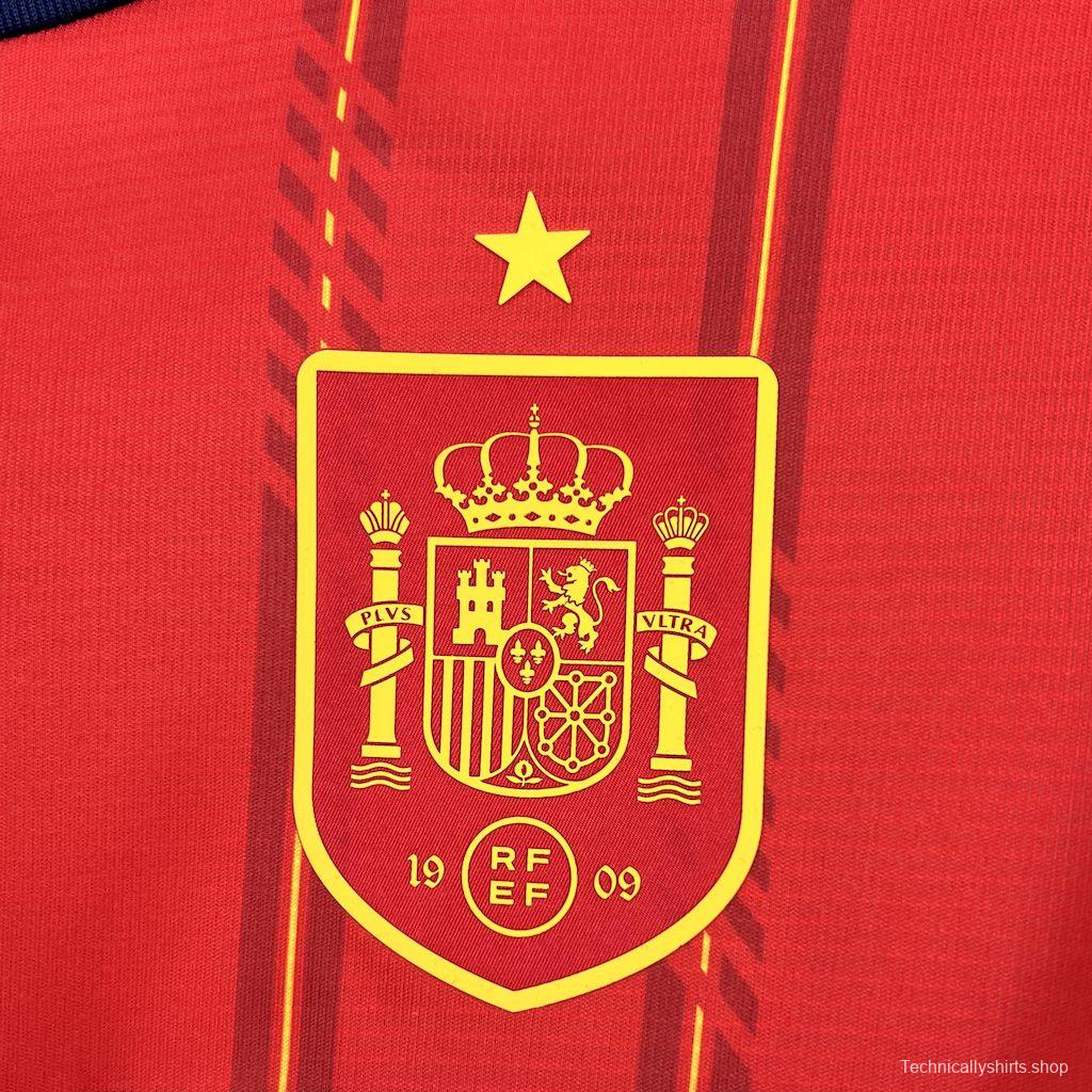 2026 Mens Spain World Cup Home Long Sleeve Jersey España