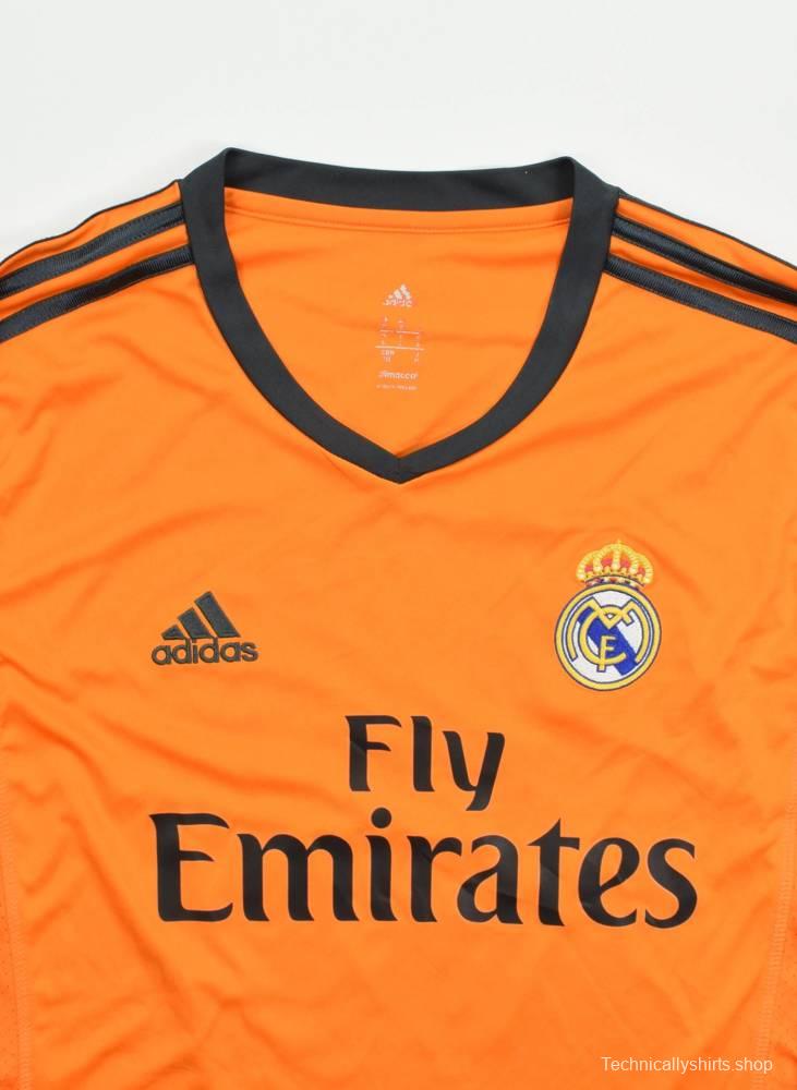 Retro 13/14 Real Madrid Third Orange Long Sleeve Jersey Worn By Ronaldo