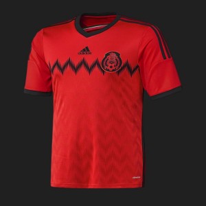 Retro 2014 Mexico Away Red Jersey