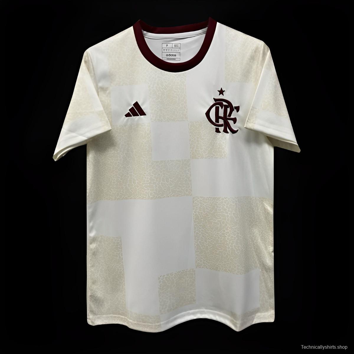 24/25 Flamengo Pre-Match White Training Jersey