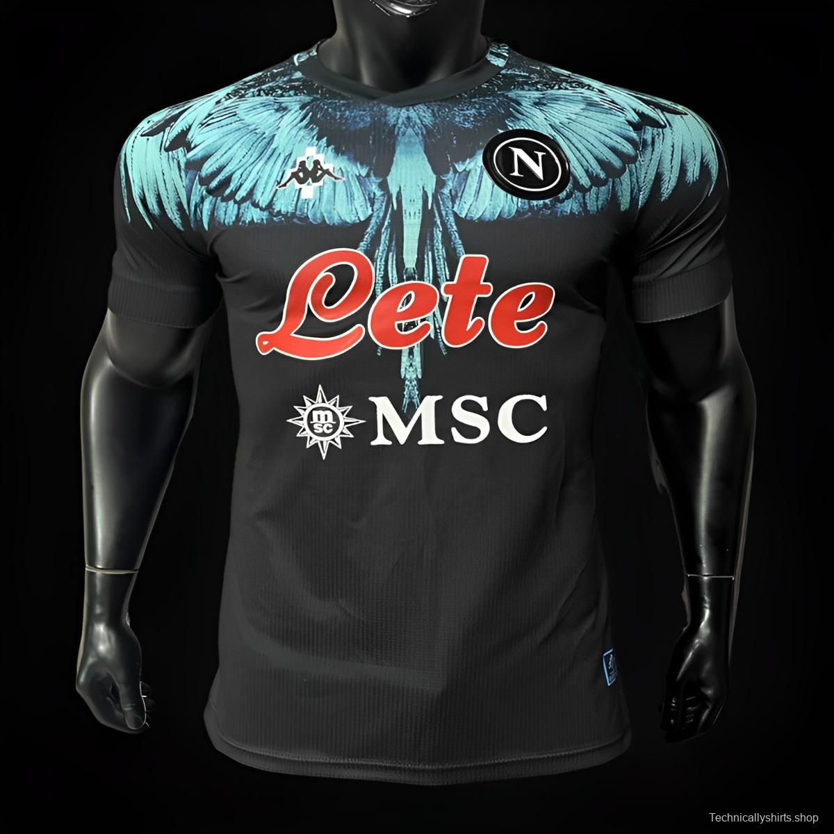 Player Version 20/21 Kappa X Marcelo Burlon Napoli Black Jersey