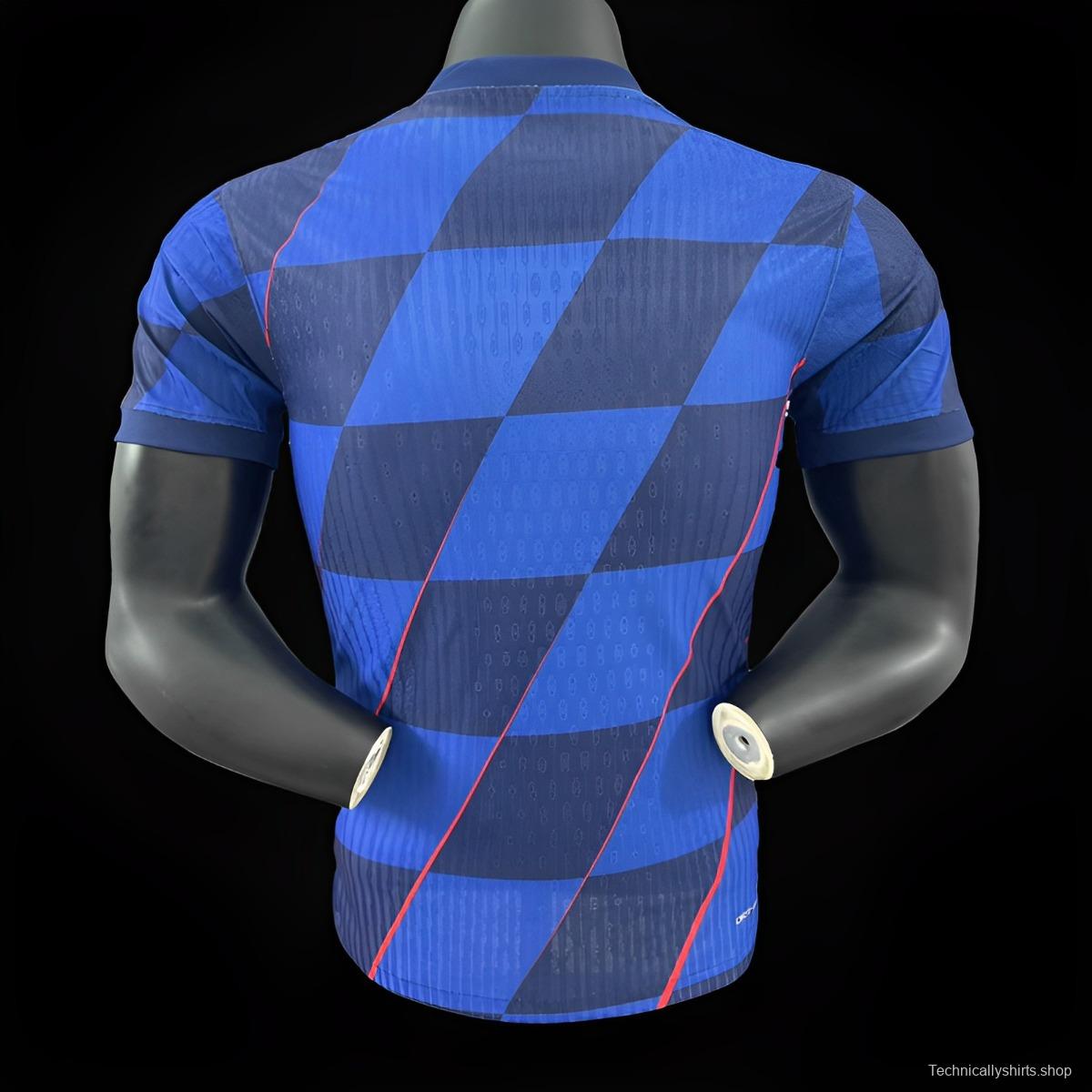 Player Version 2024 Croatia Away Blue Jersey