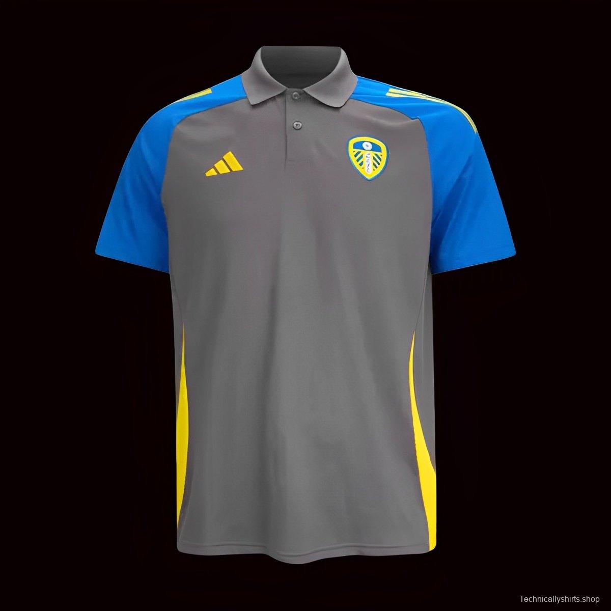 24/25 Leeds United Grey POLO Jersey