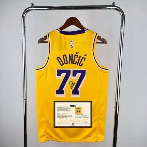 Luka Dončić SIGNED Signature LA Lakers Yellow Home COA 24/25