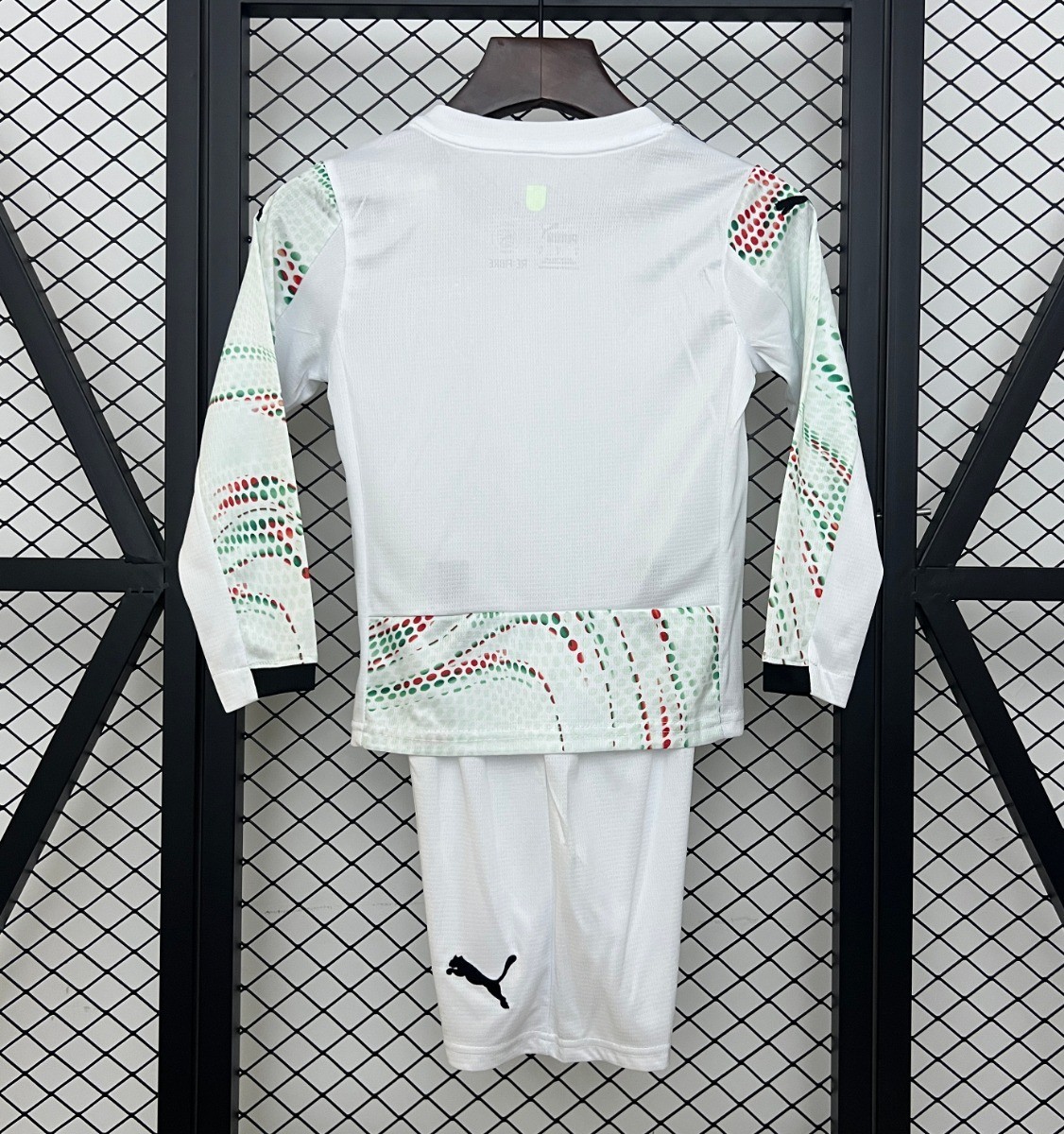 2025 Kids Portugal Away White Long Sleeve Jersey