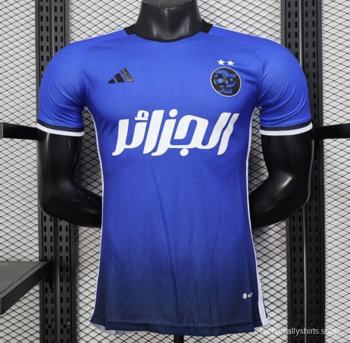 Player Version 2025 Algeria Blue with Arabic Sponsor Jersey