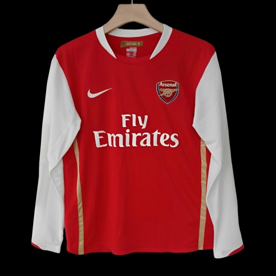 Retro 07/08 Arsenal Home Long Sleeve Jersey