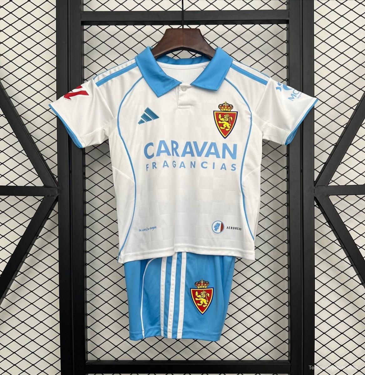 25/26 Kids Real Zaragoza Home Jersey