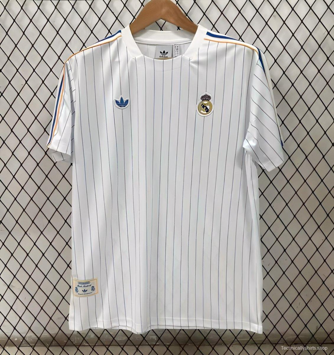 25/26 Real Madrid Adidas Original Terrace Icons WHITE Jersey