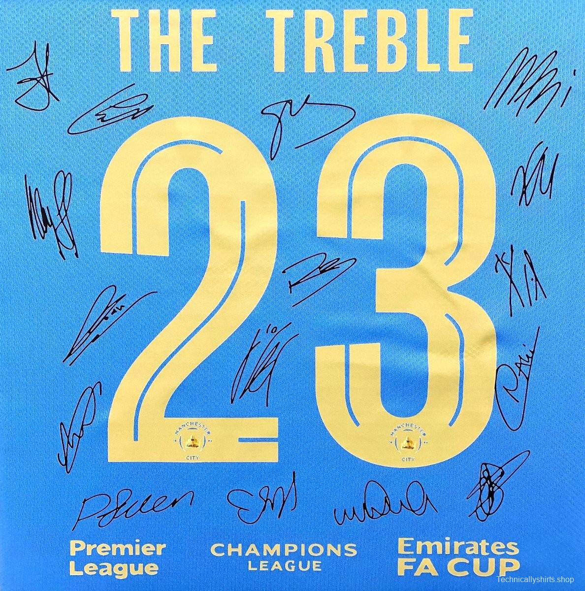 Man City 22/23 TREBLE Signed