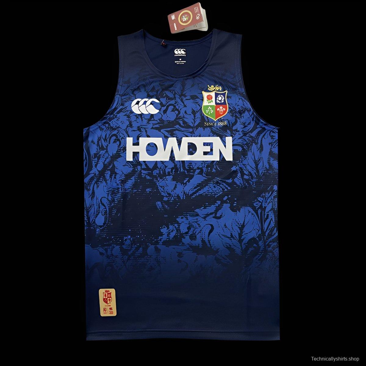 2025 British & Irish Lions Navy with Blue Pattern Singlet