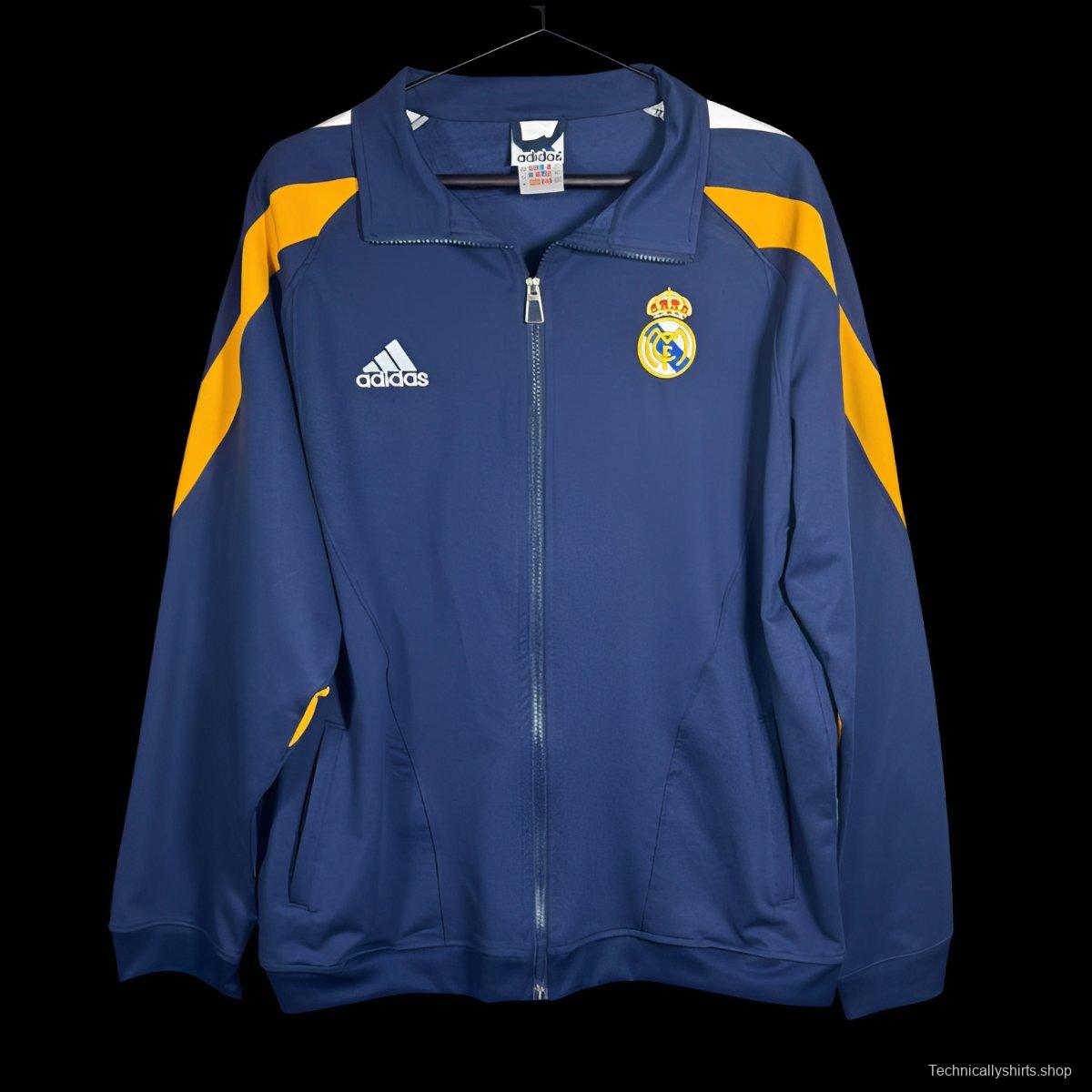 Retro 98/99 Real Madrid Navy/Yellow Full Zipper Jacket