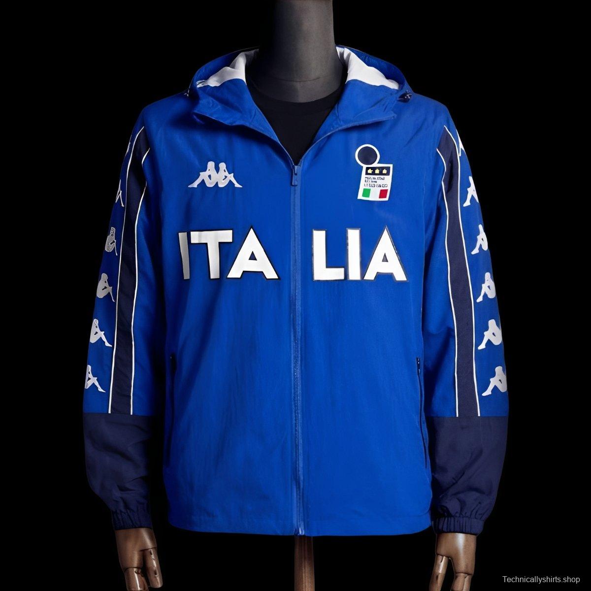 1998 Vintage Style Italy Blue Jacket Windbreaker