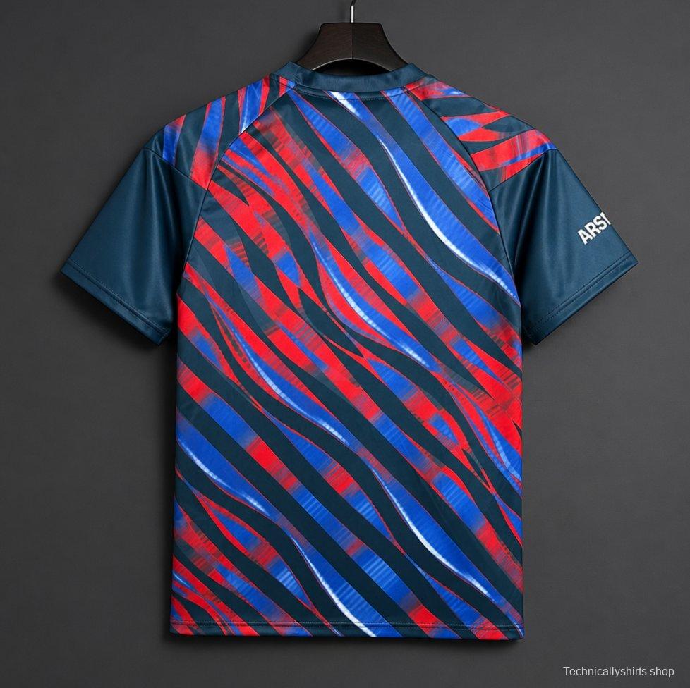 26/27 Arsenal Navy Blue Brushstroke Pattern Pre-match Jersey