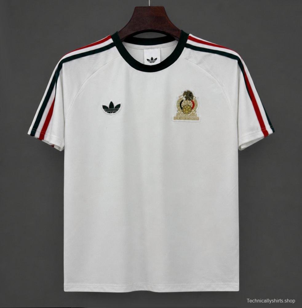 2026 Adidas Originals Mexico Retro White Football Jersey