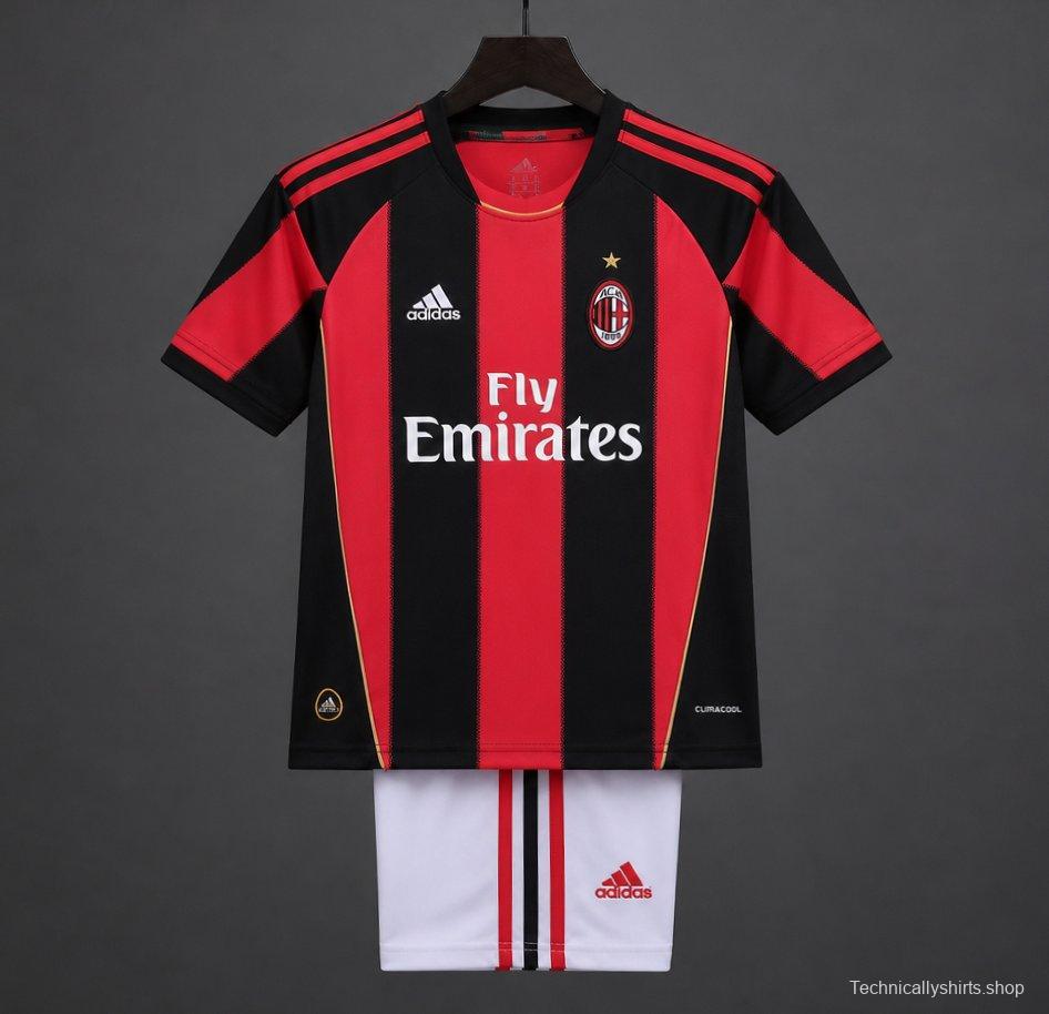 Retro Kids 11/12  AC Milan Home Jersey