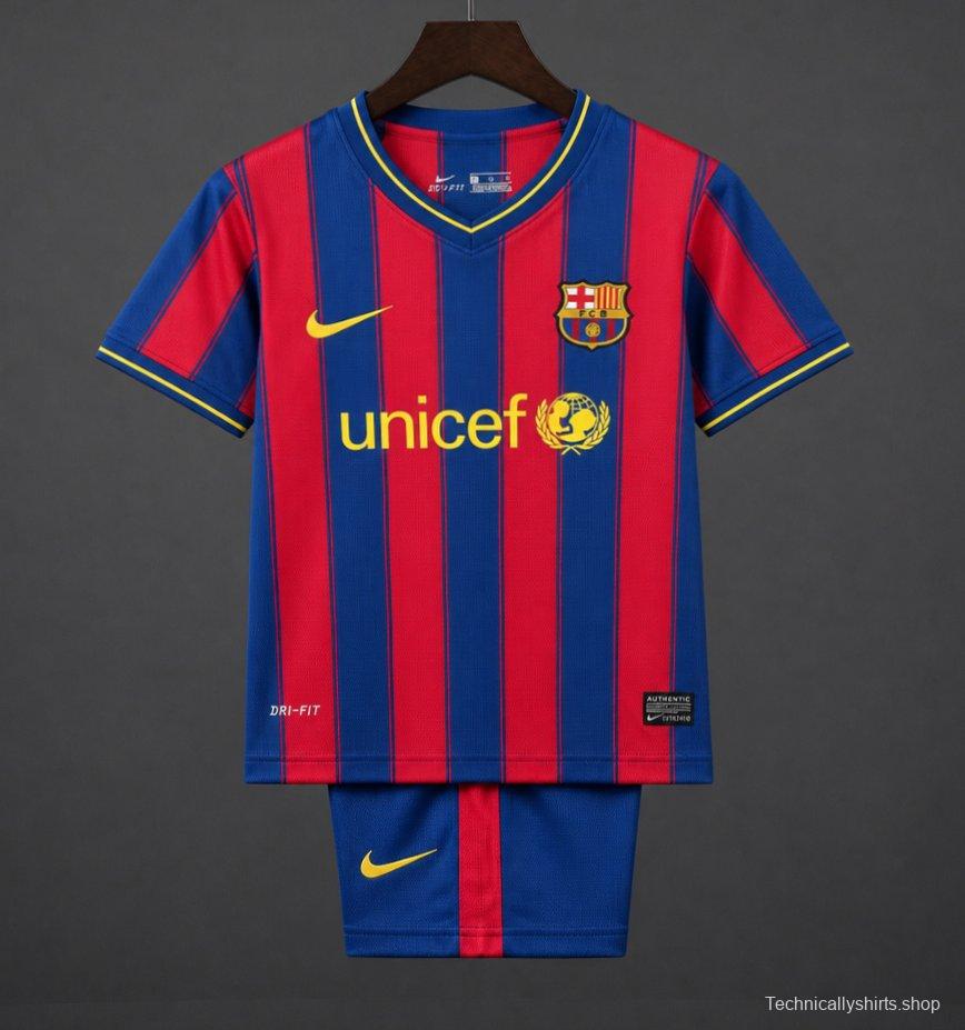 Retro Kids 09/10 FC Barcelona Home Jersey